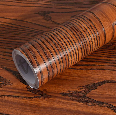 Wisdom Vinyl Decorative Brown Wallpaper(L x W: 60 cm x 200 cm)