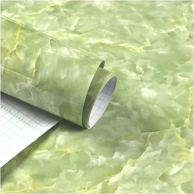 Rathod Mega Mart Foils Abstract Green Wallpaper(L x W: 200 cm x 60 cm)
