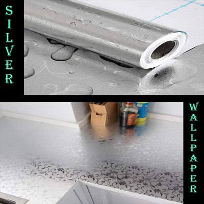 SOJITRA EXPORT Abstract Silver Wallpaper(200 cm x 60 cm)