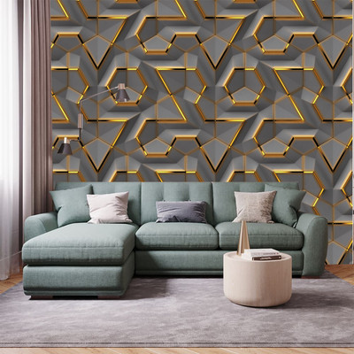 Crative Design Vinyl Abstract Multicolor Wallpaper(L x W: 244 cm x 41 cm)