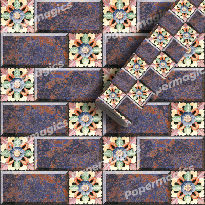 VWALL Abstract Multicolor Wallpaper(230 cm x 40 cm)