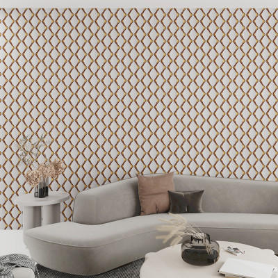 GVSHOPPE Paper Classics Brown, White Wallpaper(L x W: 200 cm x 45 cm)