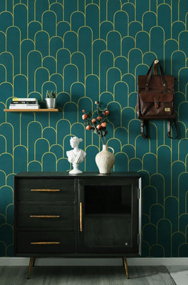 NINTY Vinyl Abstract Multicolor Wallpaper(L x W: 500 cm x 45 cm)