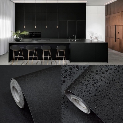 WELLSHIP Abstract Black Wallpaper(139.7 cm x 60 cm)