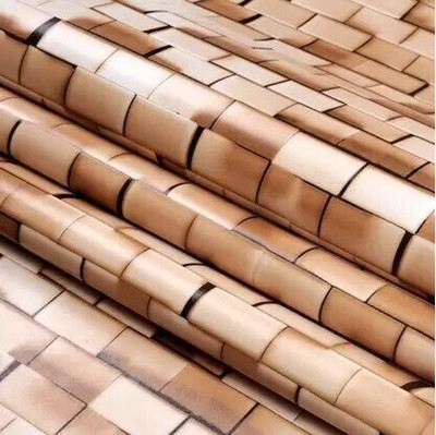 Uratech Vinyl Abstract Brown Wallpaper(L x W: 500 cm x 45 cm)