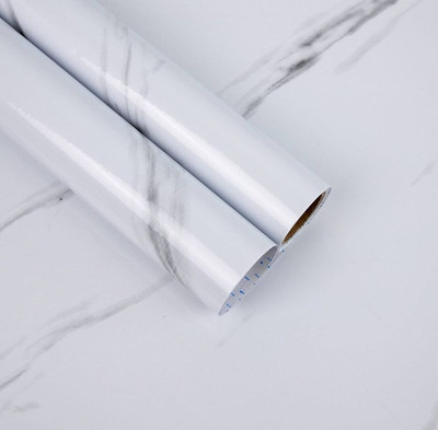 Wallmate Vinyl Decorative White Wallpaper(L x W: 30 cm x 127 cm)