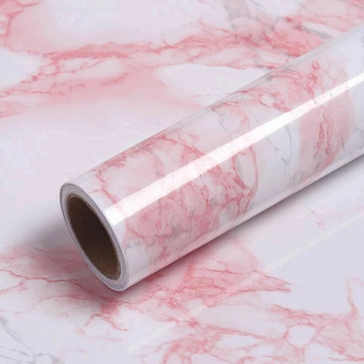 NINTY Vinyl Floral & Botanical Pink Wallpaper(L x W: 200 cm x 60 cm, Pack of 3)