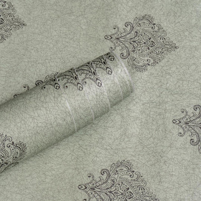 Wallmonks Vinyl Abstract Grey Wallpaper(L x W: 300 cm x 45 cm)