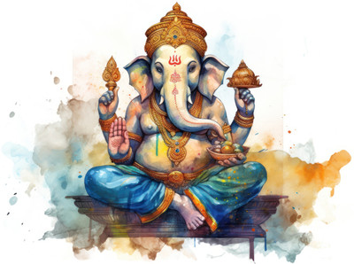 illusion Religious Multicolor Wallpaper(45 cm x 33 cm)