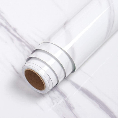 LAVEK Vinyl Abstract White Wallpaper(L x W: 60 cm x 200 cm)