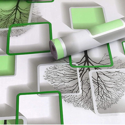 Jas Enterprise Vinyl Architecture Green Wallpaper(L x W: 300 cm x 45 cm)