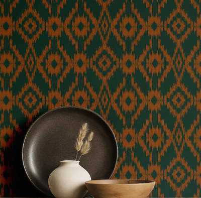 S4Sassy Abstract Green Wallpaper(152 cm x 63 cm)