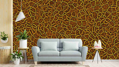 Print Panda Abstract Multicolor Wallpaper(325 cm x 40 cm)