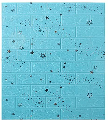 Ansari Decor Vinyl Decorative Multicolor Wallpaper(L x W: 77 cm x 70 cm, Pack of 5)