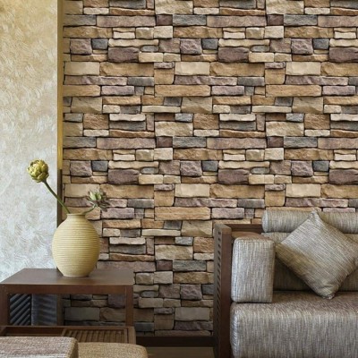 Univocean Decorative Brown Wallpaper(500 cm x 45 cm)