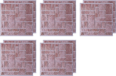 KUBER INDUSTRIES Abstract Brown Wallpaper(30 cm x 30 cm, Pack of 10)