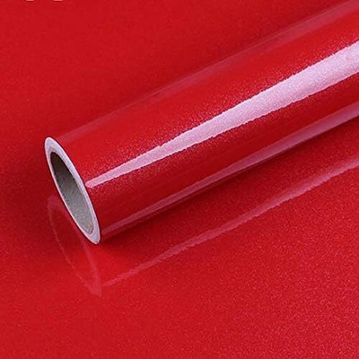 WELLSHIP Vinyl Abstract Red Wallpaper(L x W: 101.6 cm x 35 cm)
