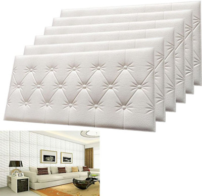 STETIX Embossed Classics White Wallpaper(L x W: 70 cm x 35 cm, Pack of 6)