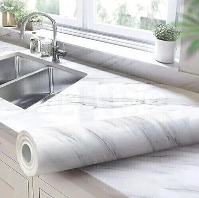 NKK TRADERS Foils Decorative White Wallpaper(L x W: 200 cm x 60 cm)