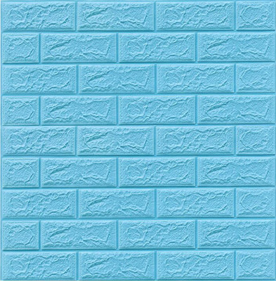 Onbet Embossed Abstract Blue Wallpaper(L x W: 77 cm x 70 cm)