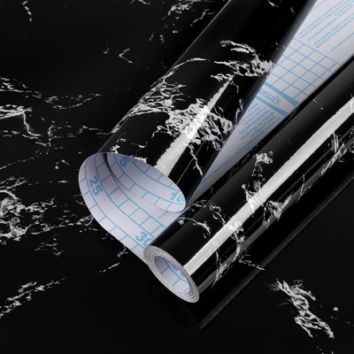 HOME13 Vinyl Decorative Black Wallpaper(L x W: 60 cm x 304 cm)