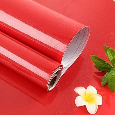 WELLSHIP Abstract Red Wallpaper(243.84 cm x 60 cm)