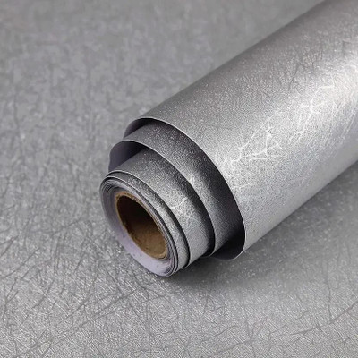 KAAF Vinyl Decorative Grey Wallpaper(L x W: 500 cm x 45 cm)