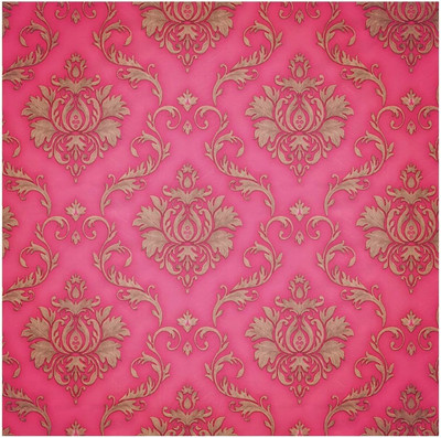 AmazingKarts Vinyl Decorative Pink Wallpaper(L x W: 304.8 cm x 45.72 cm, Pack of 3)