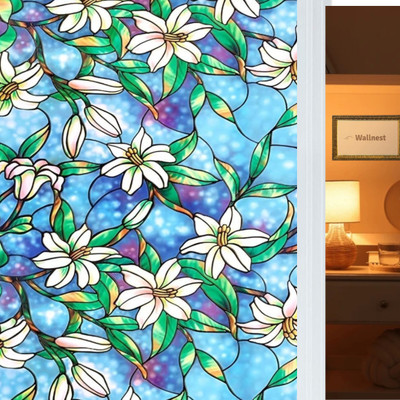 WallVibe Vinyl Floral & Botanical Blue Wallpaper(L x W: 60.96 cm x 335.28 cm)
