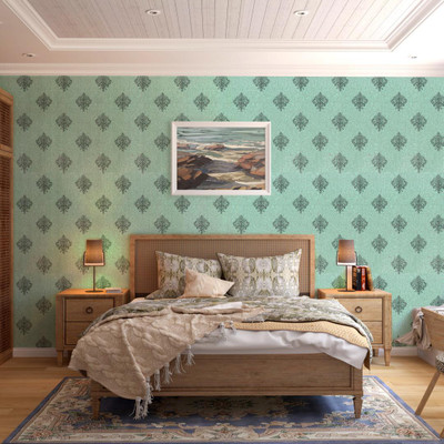 Jaychan Vinyl Abstract Green Wallpaper(L x W: 1000 cm x 45 cm)