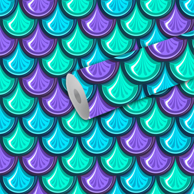 B N PRINT Abstract Multicolor Wallpaper(244 cm x 40 cm)