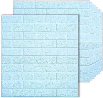 HGC Vinyl Abstract Blue Wallpaper(L x W: 77 cm x 70 cm, Pack of 10)
