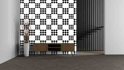 wallpics Vinyl Decorative Black, White Wallpaper(L x W: 200 cm x 45 cm)