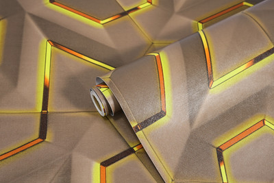 LUXURA CREATIONS Vinyl Decorative Brown Wallpaper(L x W: 400 cm x 45 cm)