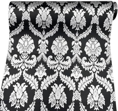 WALLNEST Decorative Black Wallpaper(30.48 cm x 121.92 cm)