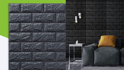 Dada Trading Vinyl Decorative Black Wallpaper(L x W: 77 cm x 70 cm)