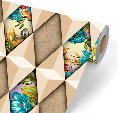 We Kreate Vinyl Decorative Multicolor Wallpaper(L x W: 250 cm x 45 cm)