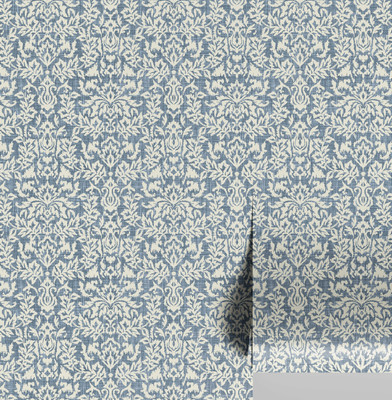 S4Sassy Vinyl Floral & Botanical Blue Wallpaper(L x W: 609 cm x 63 cm)