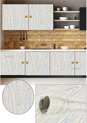 HOME13 Vinyl Decorative Grey Wallpaper(L x W: 40 cm x 304 cm)