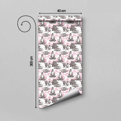 Guru Production Vinyl Decorative Multicolor Wallpaper(L x W: 250 cm x 41 cm)