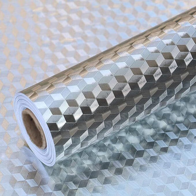 DixsEnterprise Vinyl Classics Silver Wallpaper(L x W: 200 cm x 60 cm)