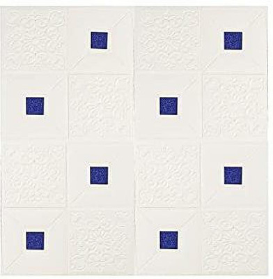 BDM Embossed Architecture White Wallpaper(L x W: 70 cm x 77 cm)