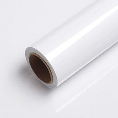 WELLSHIP Vinyl Abstract White Wallpaper(L x W: 101.6 cm x 35 cm)