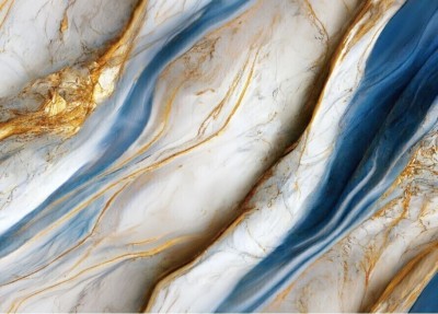 FOKRIM Decorative Blue, Gold Wallpaper(200 cm x 60 cm)