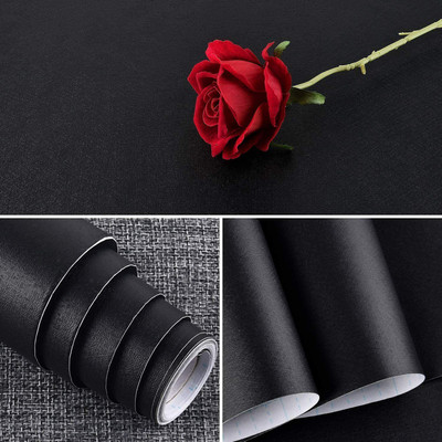CozyDecor Vinyl Classics Black Wallpaper(L x W: 600 cm x 30 cm)