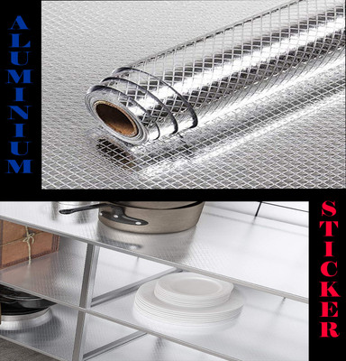 DUDHAT EXPORT Abstract Silver Wallpaper(200 cm x 60 cm)