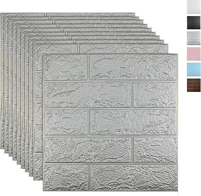 BDM Vinyl Decorative Grey Wallpaper(L x W: 70 cm x 77 cm)