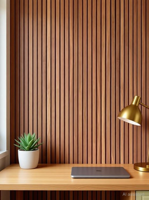 VRINDAENTERPRIS 45 cm x 500 cm Waterproof Decorative Vinyl Wallpaper(Brown, Black)