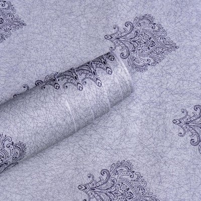Wallmonks Vinyl Abstract Purple Wallpaper(L x W: 300 cm x 45 cm)