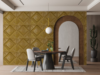 24x7eMall Architecture Brown Wallpaper(70 cm x 77 cm)